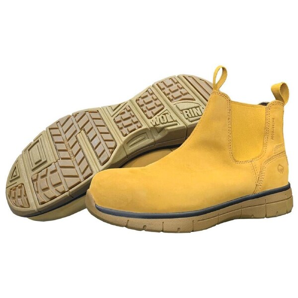 Wolverine Rigger Romeo Elastic Chelsea Steel Cap Safety Boots Shoes - Wheat US 11