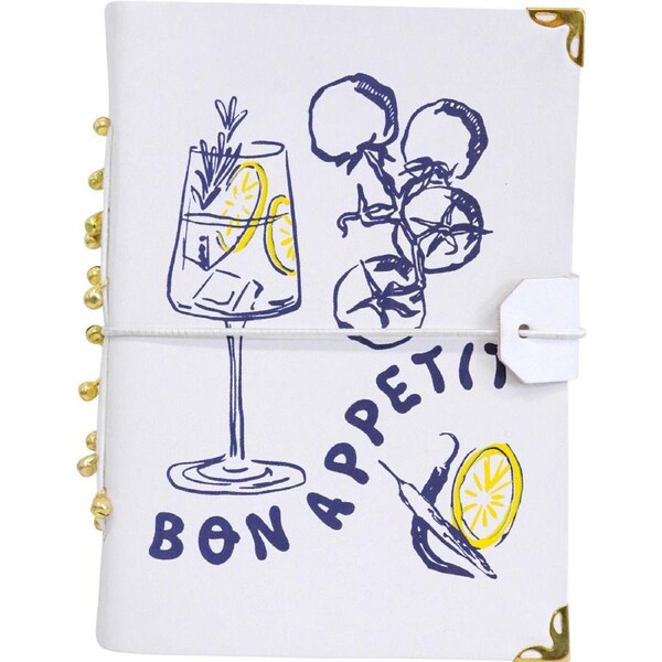 LVD Leather Note Book Bon Appetit Stylish Hard Cover Journal/Diary 18x13cm