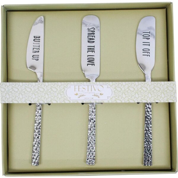 3pc LVD Spreader Spread The Love Home Kitchen Serveware/Tableware 17X2.7CM