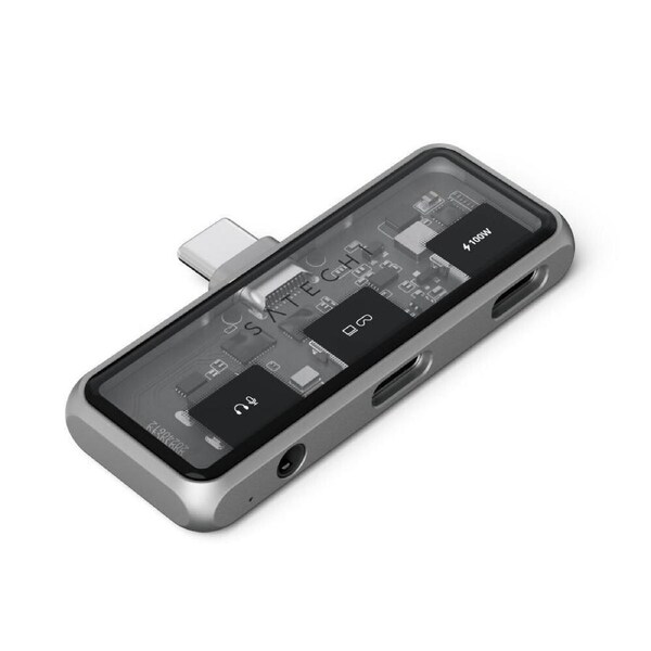Satechi Mobile XR Hub w/ Audio Type-C Docking Station OTG Adapter Space Grey