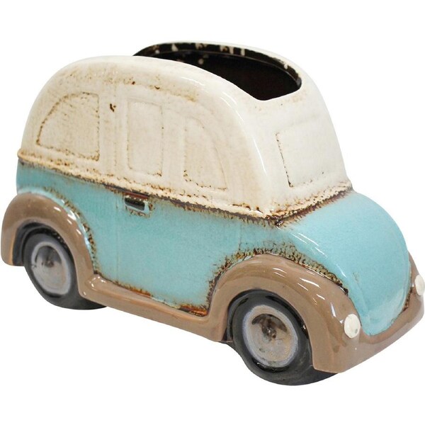 LVD Ceramic Planter Mini Moke Decorative Flower Pot Home Table Decor 22x14cm