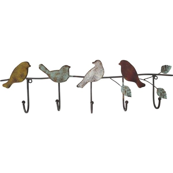 LVD Metal Hooks Bird Garden Decorative Home/Office Decor Organisation 57x28cm