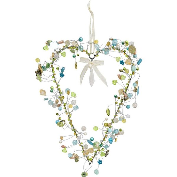 LVD Beaded Heart XL Heavenly Decorative Hanging Sculpture Home/Lounge Decor