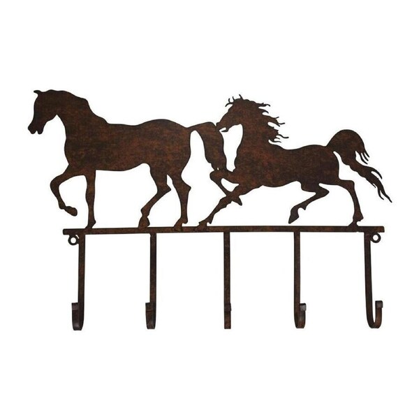 LVD Metal Hooks Running Horses Rustic Decorative Home Decor Organisation
