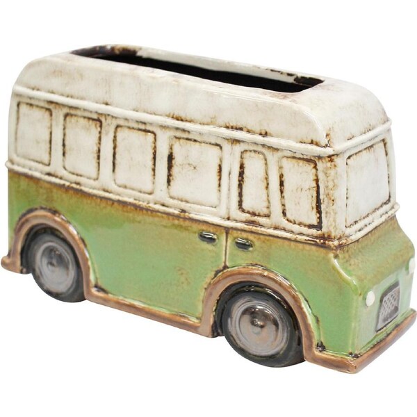 LVD Ceramic Planter Bus Decorative Flower Plant Pot Home Decor 22x14.5cm