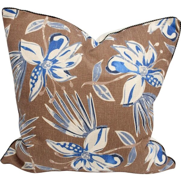 LVD Cushion Denim Floral Decorative Home/Lounge Seat/Sofa Pillow Decor 50cm