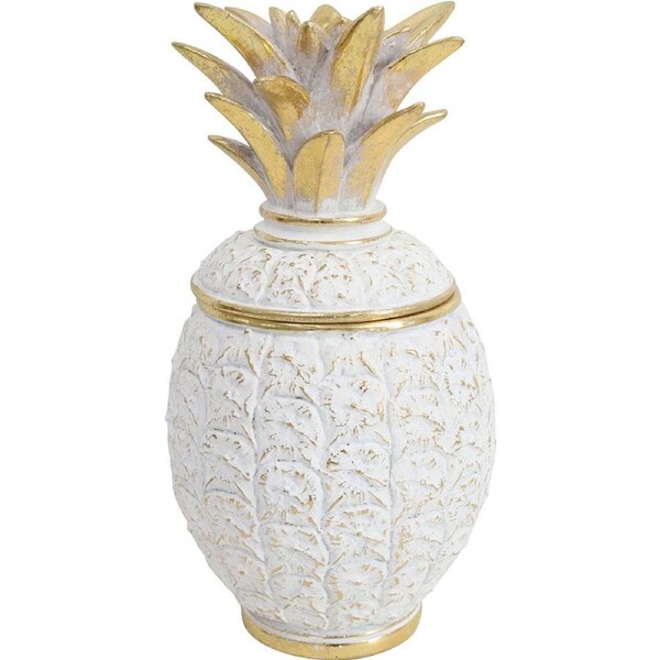 LVD Pineapple Trinket Storage Box Decorative Decor Ornament Statue 11x20.5cm