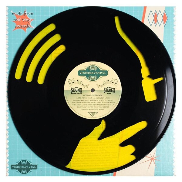 Yesterday’s Recycled Vinyl Music Lover Memorabilia 3D Decoration DJ Assorted