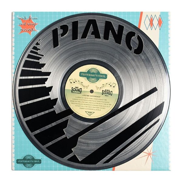 Yesterday’s Recycled Vinyl Rock-n-Roll Music Lover 3D Decoration Piano Assorted