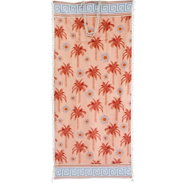 LVD Beach Towel With Portable Carry ChicTote Bag Palms Microfibre 80x180cm