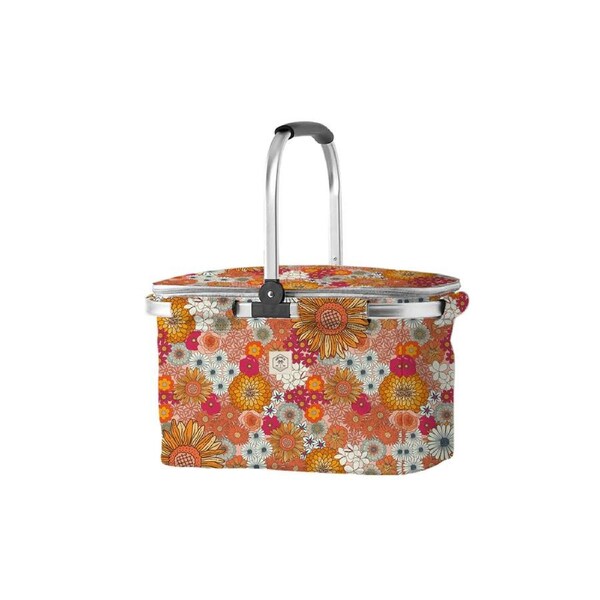 Good Vibes Durable Portable Market Cooler Bag Retro Summer Print 46x25x26cm