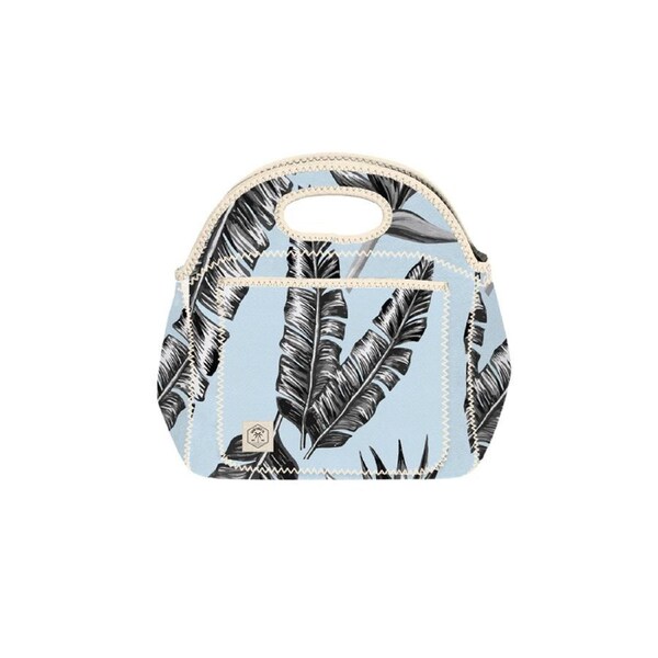 Good Vibes Durable Neoprene Portable Lunch Bag 30x30x15cm Sorrento Palm Print