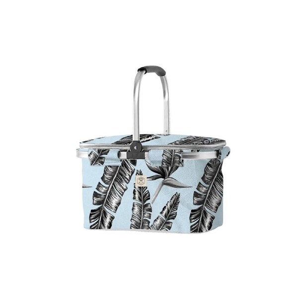 Good Vibes Durable Portable Market Cooler Bag Sorrento Palm Print 46x25x26cm