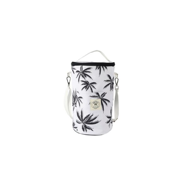 Good Vibes Barrel Outdoor Cooler Bag Havana Print Camping Outdoors 34x20cm