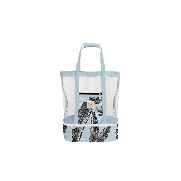 Good Vibes 2 In 1 Beach Outdoor Cooler Bag Sorrento Palm Print 45x44x18cm