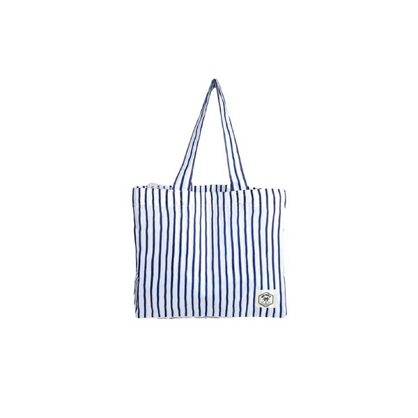 Good Vibes Everyday Durable Eco Folding Tote Bag Mediterranean Print 34x38x20cm