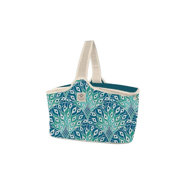 Good Vibes Outdoor Camping Daytrip Cooler Bag Peacock Paradise Print 25x48x27cm