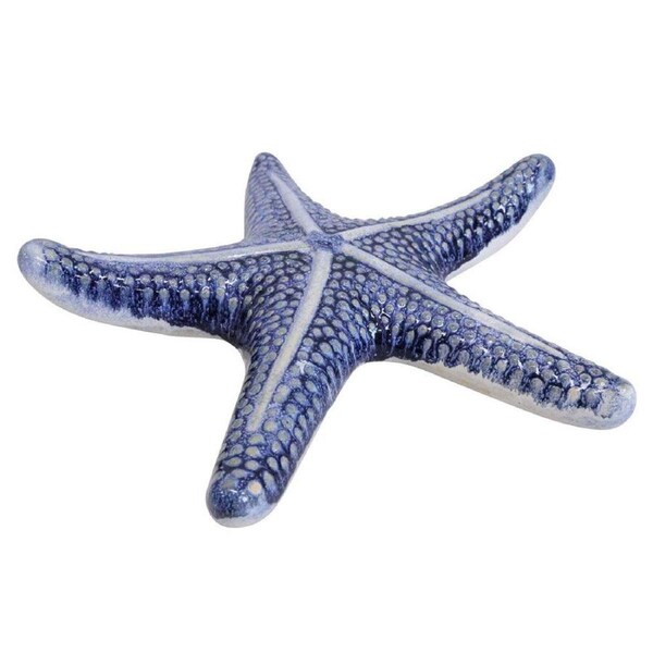 LVD Ceramic Starfish Animal Figurine Tabletop Home Desk Decor 30x29cm Blue