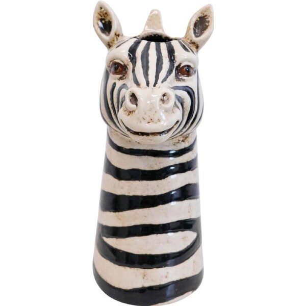 LVD Zebra Ceramic Planter/Flower Vase Tabletop Bedside Home/Room Decor 22cm