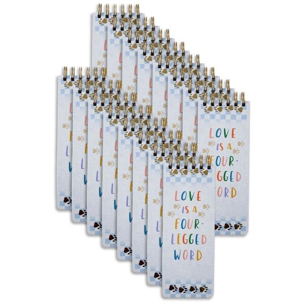 16PK LVD Pet Love Spiral-Bound List Pad Office/School Paper Writing Stationery