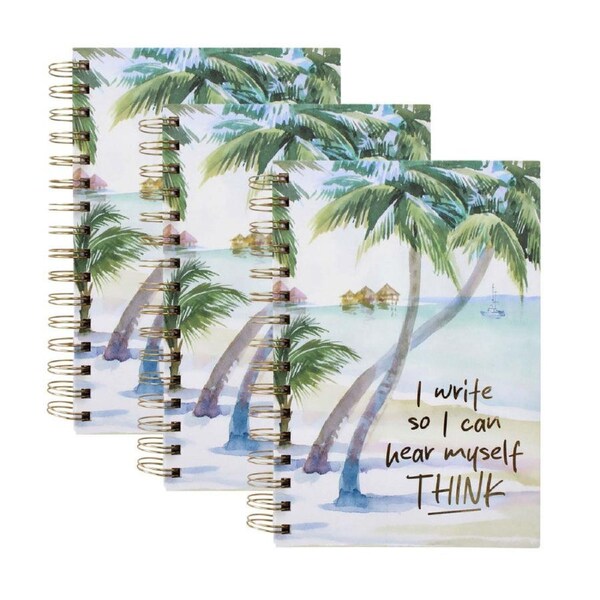 3PK LVD Coastal 2 A5 Notebook Spiral-Bound School Paper Writing Stationery