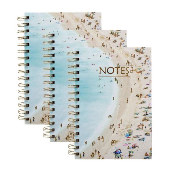 3PK LVD Coastal 1 A5 Notebook Spiral-Bound School Paper Writing Stationery