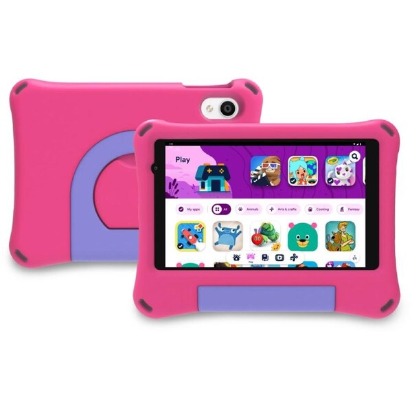 AIWA 8" Wi-Fi Tablet (White) with Pink Stand Case