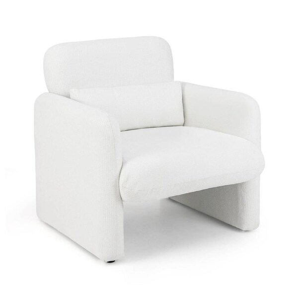 Costway Single Sofa Chair Upholstered Lounge Armchair w/Pillow & Thick Seat Cushion Accent Chair