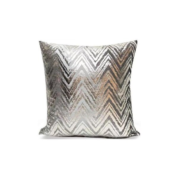 Silver Zig Zag Designer Cushion
