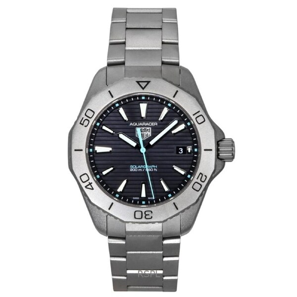 Tag Heuer Aquaracer Professional 200 Solargraph Titanium Sunray Black Dial Quartz Diver's WBP1180.BF0000 200M Men's Watch