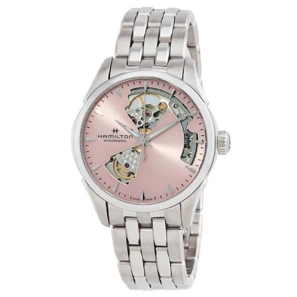 Hamilton Jazzmaster Pink Open Heart Dial Swiss Automatic H32215170 Ladies Watch