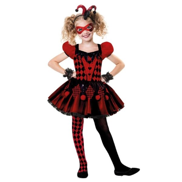 Harlequin Cutie Girls Kids Costume Size 8-10 Years