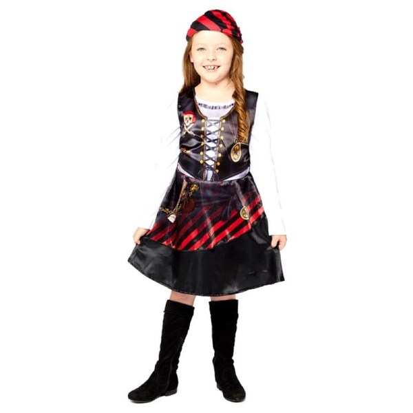 Sustainable Pirate Girl Kids Costume Size 4-6 Years