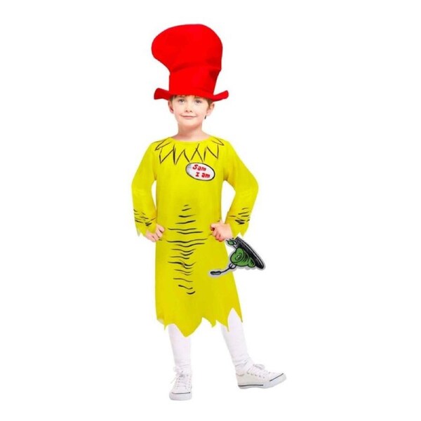 Dr. Seuss Sam I am Child Costume Size 8-10 Years