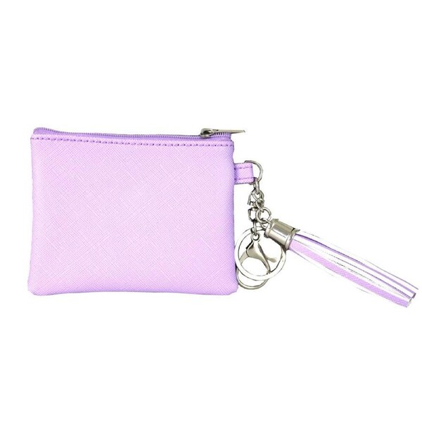 Wicked Sista Premium Violet Coin Purse Wallet w/ Tassel On Key Ring 11x9cm