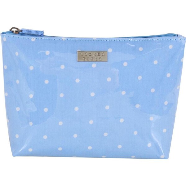Wicked Sista Polka Medium Soft A-Line Cosmetic Bag Purse 27x17.5cm Pale Blue