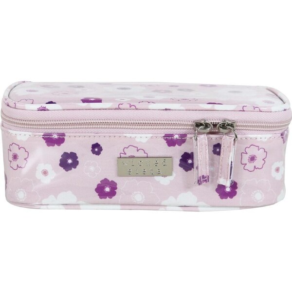 Wicked Sista Seasons Floral Women Brush Cosmetic Bag Rectangle 21x7.5cm Pink