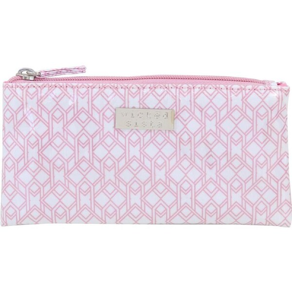 Wicked Sista Majestic Small Flat Purse Wallet Womens Storage Bag 20x10cm Pink