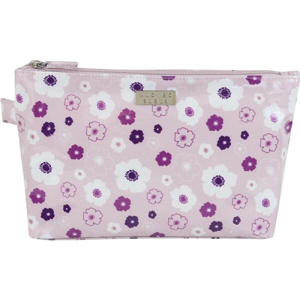 Wicked Sista Seasons Floral Large Luxe Womens Cosmetic Hand Bag 30x17cm Pink