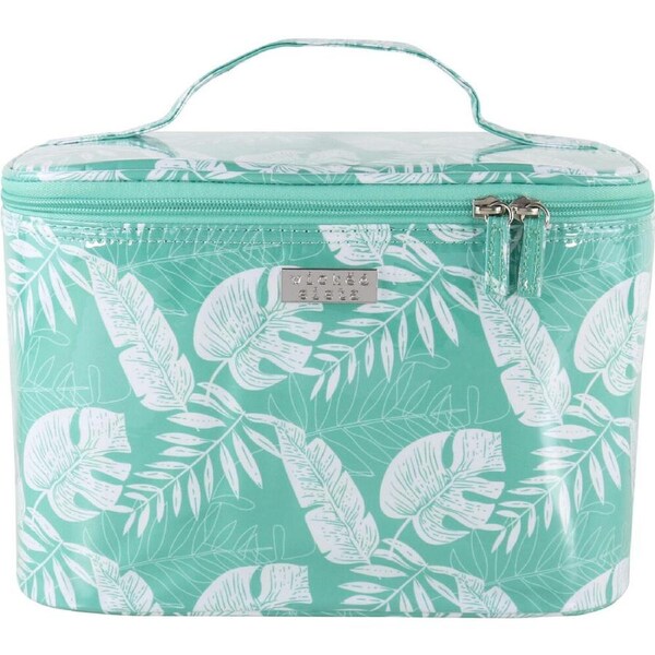 Wicked Sista Fresh Fern Large Beauty Case Cosmetic Hand Bag 28x19.5cm Green