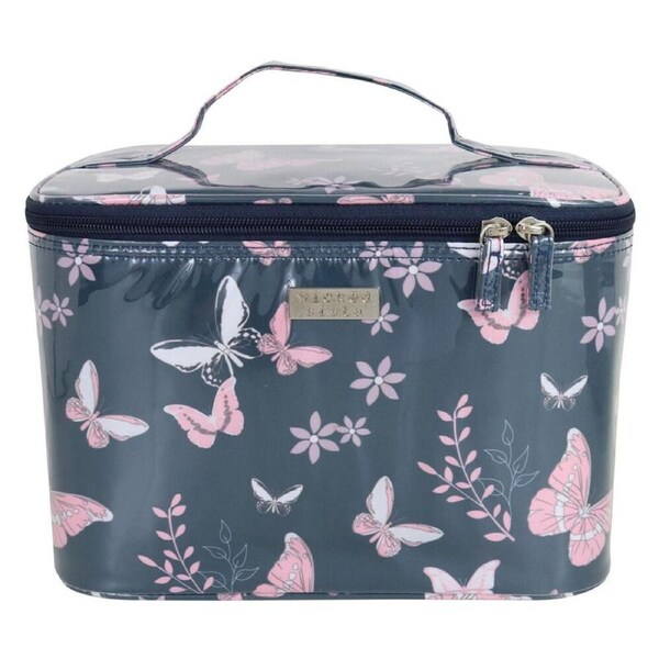 Wicked Sista Butterfly Floral Large 28x20cm Womens Travel Beauty Cosmetic Case