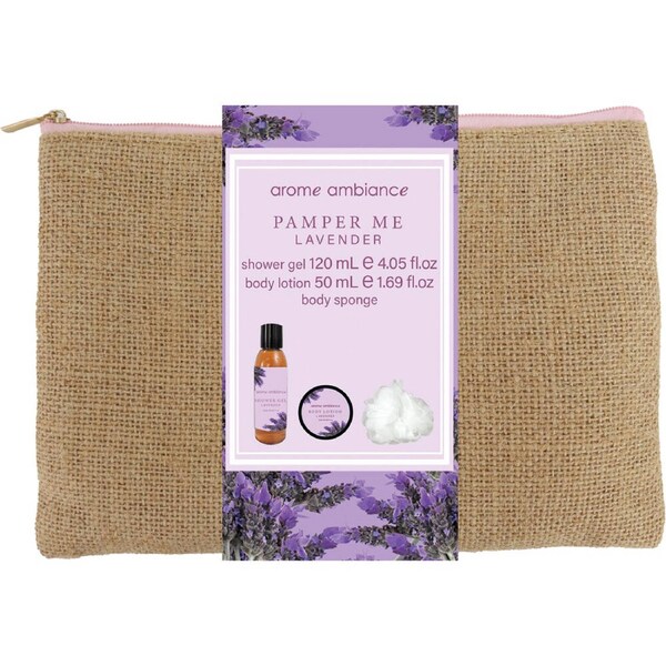 3pc Arome Ambiance Nature Pamper Me Kit Bath/Shower Relax Steamers Lavender