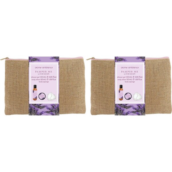6pc Arome Ambiance Nature Pamper Me Kit Bath/Shower Relax Steamers Lavender