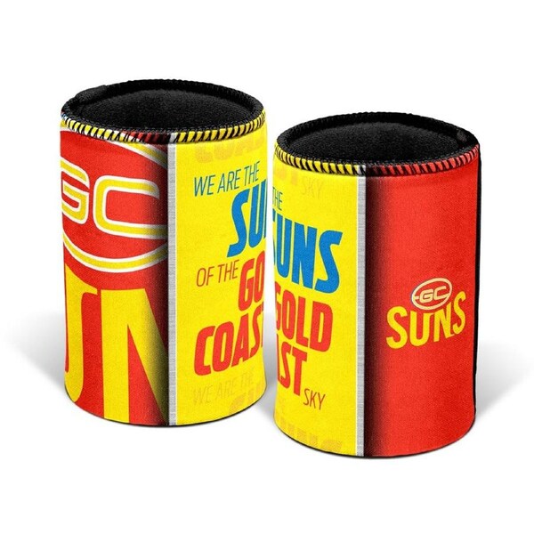 Gold Coast Suns AFL SONG Beer Can Bottle Cooler Stubby Holder Cosy