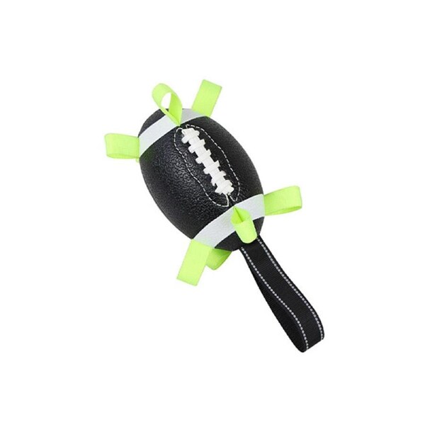 Nevenka Dog Football with Handle Durable Pet Toy-Black L