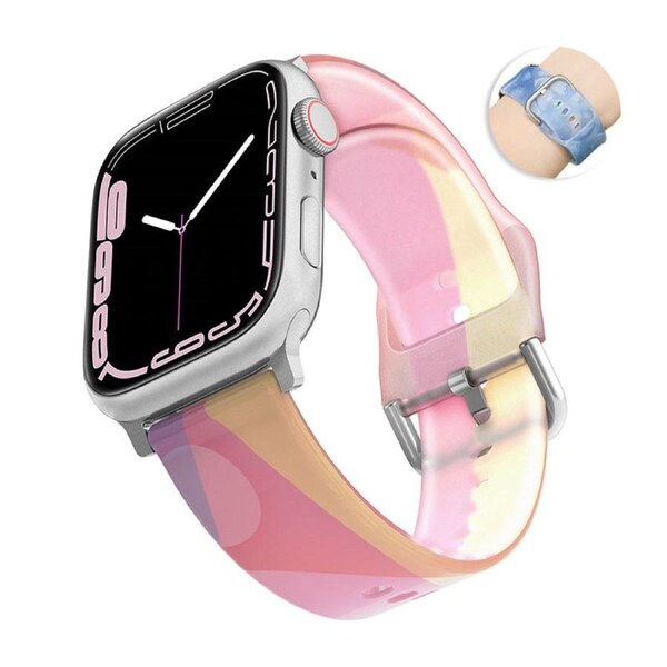 Nevenka Jelly Silicone Sports iWatch Band for Apple Watch Series 8/7/6/5/4/3/2/1/SE-01 38/40/41mm