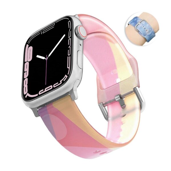 Nevenka Jelly Silicone Sports iWatch Band for Apple Watch Series 8/7/6/5/4/3/2/1/SE-01 42/44/45/49mm