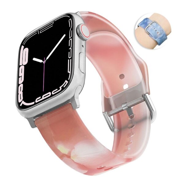 Nevenka Jelly Silicone Sports iWatch Band for Apple Watch Series 8/7/6/5/4/3/2/1/SE-02 42/44/45/49mm