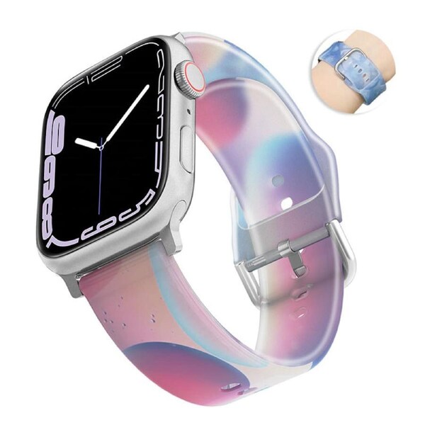 Nevenka Jelly Silicone Sports iWatch Band for Apple Watch Series 8/7/6/5/4/3/2/1/SE-03 38/40/41mm