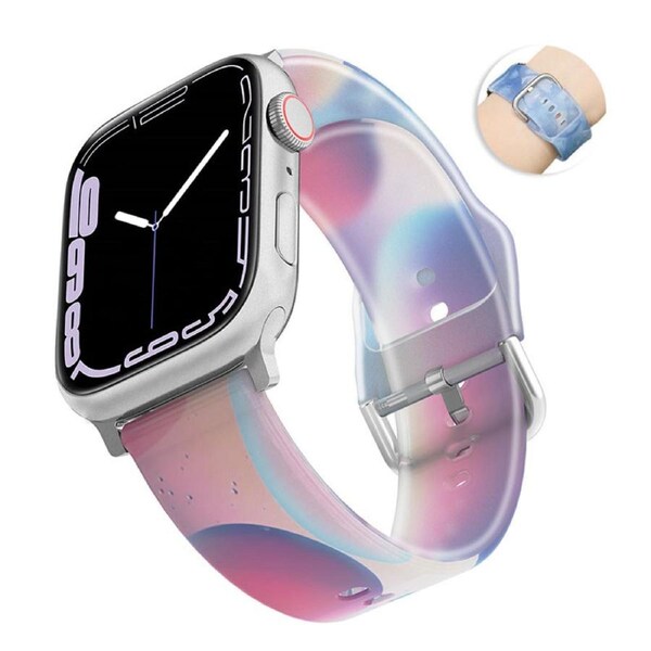 Nevenka Jelly Silicone Sports iWatch Band for Apple Watch Series 8/7/6/5/4/3/2/1/SE-03 42/44/45/49mm